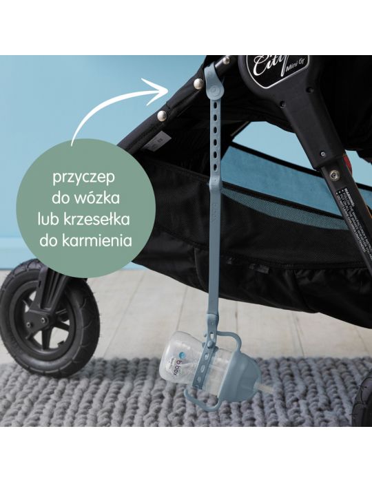 B.Box Smycz do bidonu ze słomką błękitna