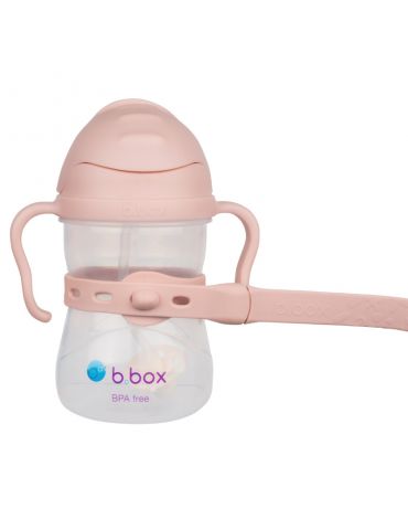 B.Box Smycz do bidonu ze słomką różowa