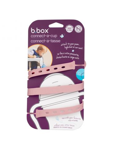 B.Box Smycz do bidonu ze słomką różowa