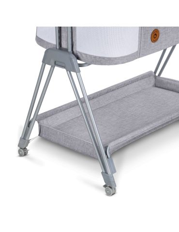 Lionelo Łóżeczko dostawne 2w1 Luna Grey Concrete