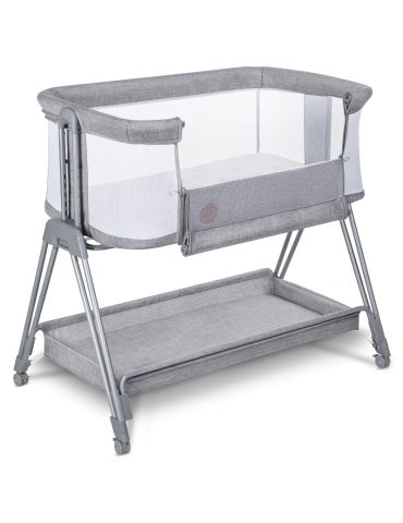 Lionelo Łóżeczko dostawne 2w1 Luna Grey Concrete