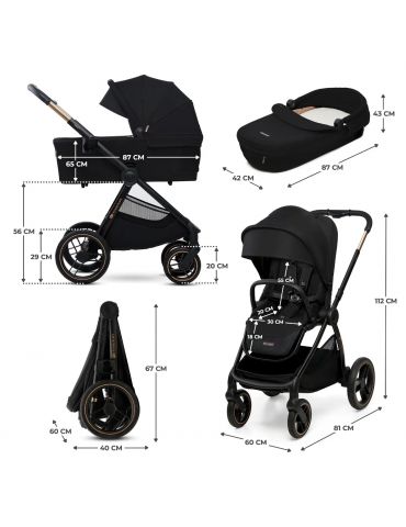 Kinderkraft Nea 2 Wózek głęboko-spacerowy Midnight black