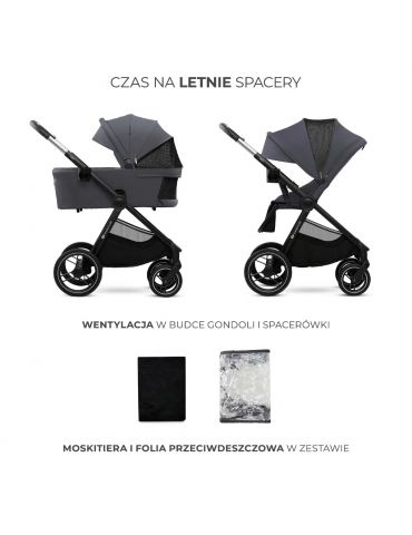 Kinderkraft Nea 2 Wózek głęboko-spacerowy Deep grey