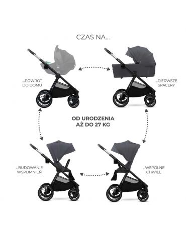Kinderkraft Nea 2 Wózek głęboko-spacerowy Deep grey