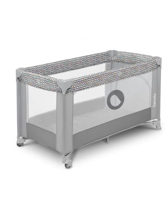 Lionelo Łóżeczko turystyczne Stefi Grey Concrete multicolor