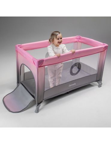 Lionelo Łóżeczko turystyczne Stefi Grey Concrete multicolor