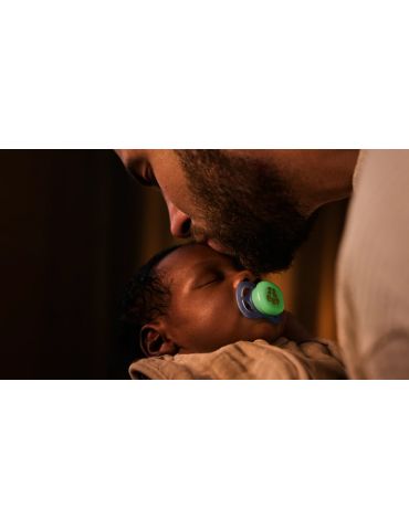 Avent Philips Smoczek uspokajający Ultra Start Night 0-2m boy