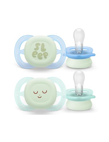 Avent Philips Smoczek uspokajający Ultra Start Night 0-2m boy
