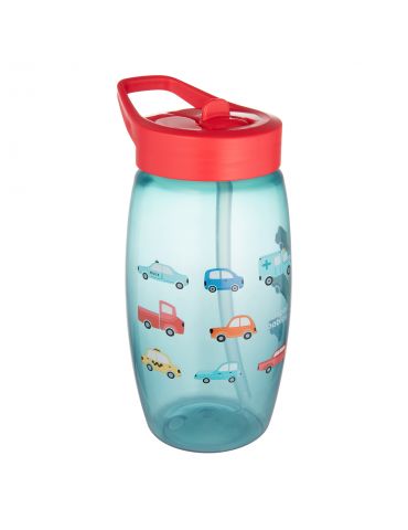 Canpol babies Bidon ze składanym ustnikiem 400ml Samochody niebieski