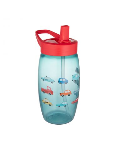 Canpol babies Bidon ze składanym ustnikiem 400ml Samochody niebieski
