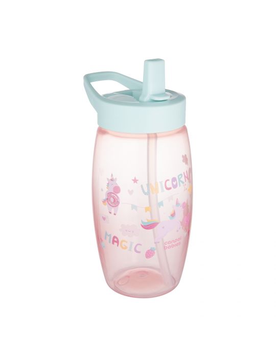 Canpol babies Bidon ze składanym ustnikiem 400ML Jednorożce różowy