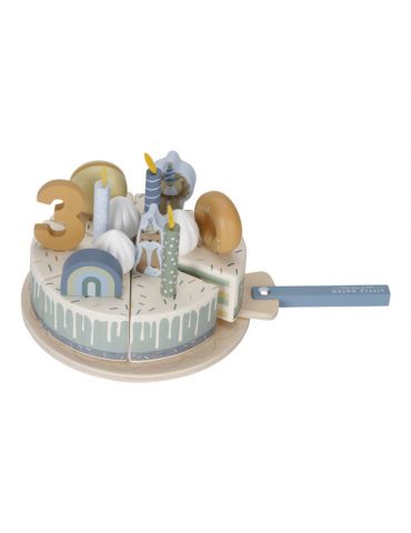 Little Dutch Drewniany torcik urodzinowy błękit