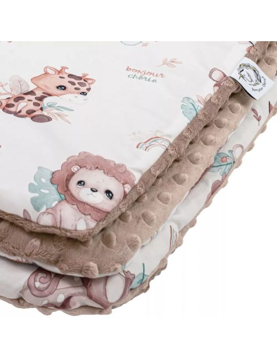 Bonjour Cherie Kocyk średni 75/100 Safari Minky Beige