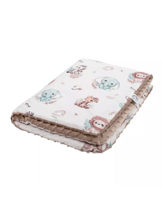 Bonjour Cherie Kocyk średni 75/100 Safari Minky Beige