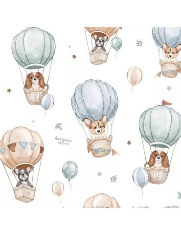 Bonjour Cherie Kokon niemowlęcy bambusowy Pieski Minky Glacier gray