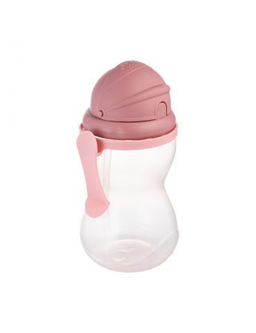 Canpol Babies Bidon ze składaną rurką 370ml różowy