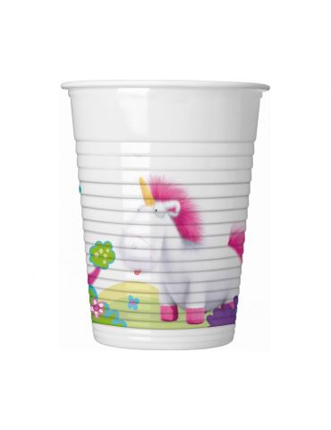 Kubeczki urodzinowe plastikowe Fluffy 8 szt. 200 ml Kubeczki urodzinowe plastikowe Fluffy 8 szt. 200 ml