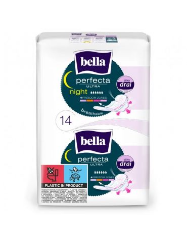 Bella Podpaski higieniczne Perfecta Ultra Night Silky drai 14 szt.