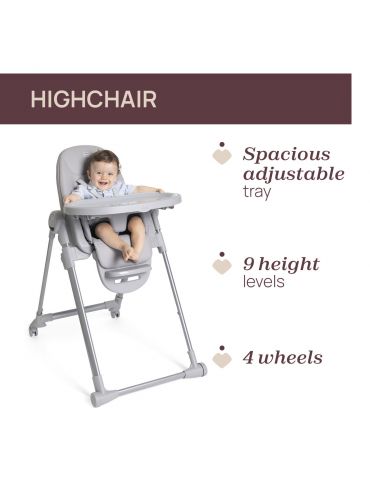 Chicco Krzesełko do karmienia Polly Armonia Steel Chicco Krzesełko do karmienia Polly Armonia Steel