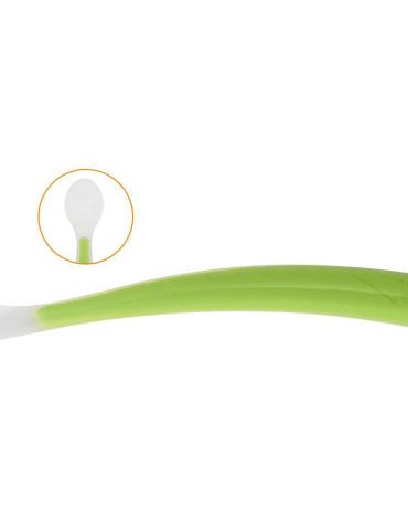 Chicco Miękka łyżeczka silikonowa 6m+ zielona