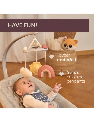 Chicco Leżaczek Zen Wave Wooden Grey