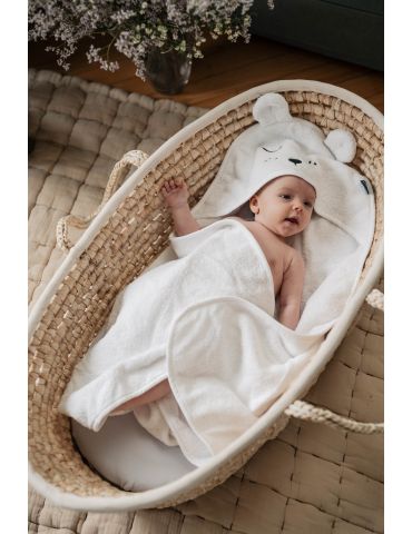 Alvi Ręcznik z kapturkiem + myjka frotte Faces jasnoniebieski