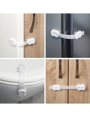BabyOno Zabezpieczenie do mebli Blokada uniwersalna 4 szt.