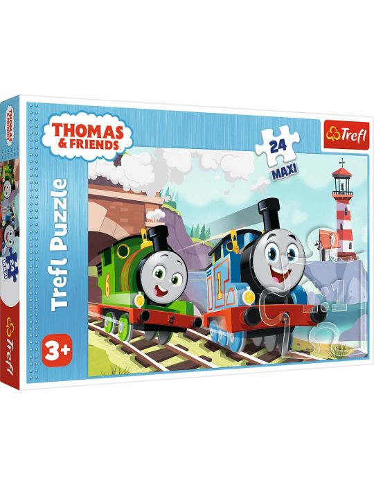 Trefl Puzzle Maxi Tomek i Percy na torach 24 elementy