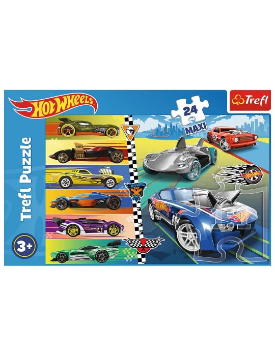 Trefl Puzzle Maxi Szybkie Hot Wheels 24 elementy