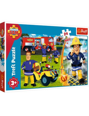 Trefl Puzzle Maxi Dzielny Strażak Sam 24 elementy Trefl Puzzle Maxi Dzielny Strażak Sam 24 elementy
