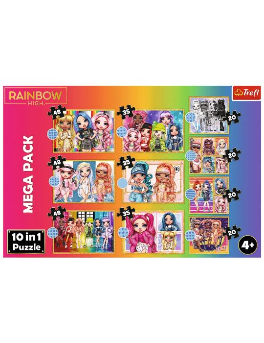 Trefl Puzzle Rainbow High 10w1 Kolekcja modnych laleczek
