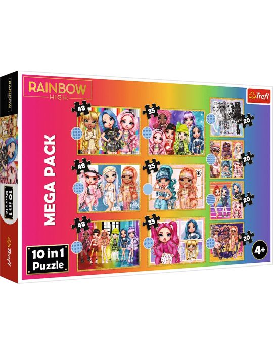 Trefl Puzzle Rainbow High 10w1 Kolekcja modnych laleczek