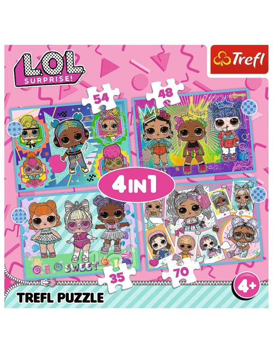Trefl Puzzle L.O.L. Suprise Poznaj laleczki 4w1