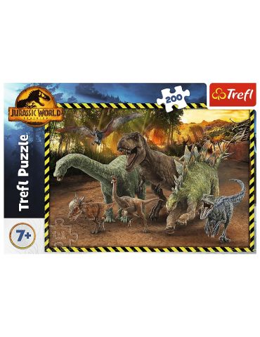 Trefl Puzzle Dinozaury z Parku Jurajskiego Jurassic World 200 elementów