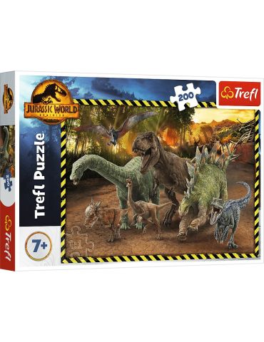 Trefl Puzzle Dinozaury z Parku Jurajskiego Jurassic World 200 elementów