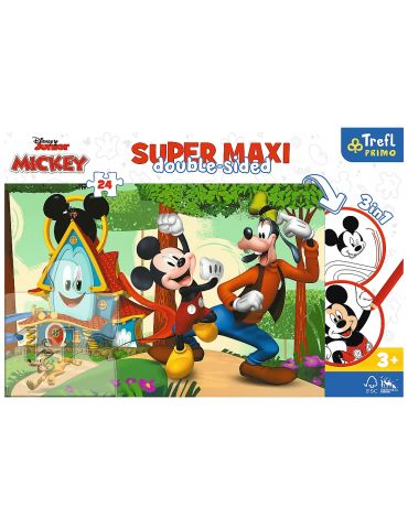 Trefl Puzzle Wesoły Domek i przyjaciele Myszka Miki Super maxi 24 elementy