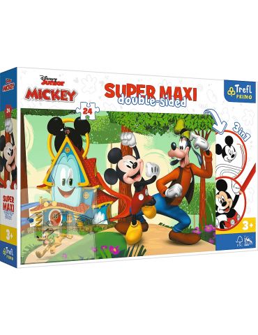 Trefl Puzzle Wesoły Domek i przyjaciele Myszka Miki Super maxi 24 elementy