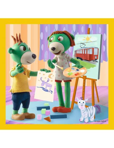 Trefl Puzzle Razem jest wesoło Rodzina Treflików 3w1