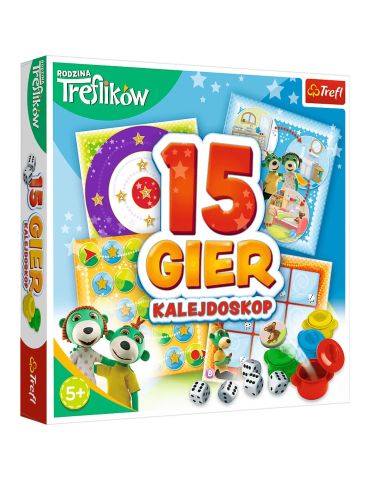 Trefl Gra planszowa Rodzina Treflików Kalejdoskop 15 gier Trefliki