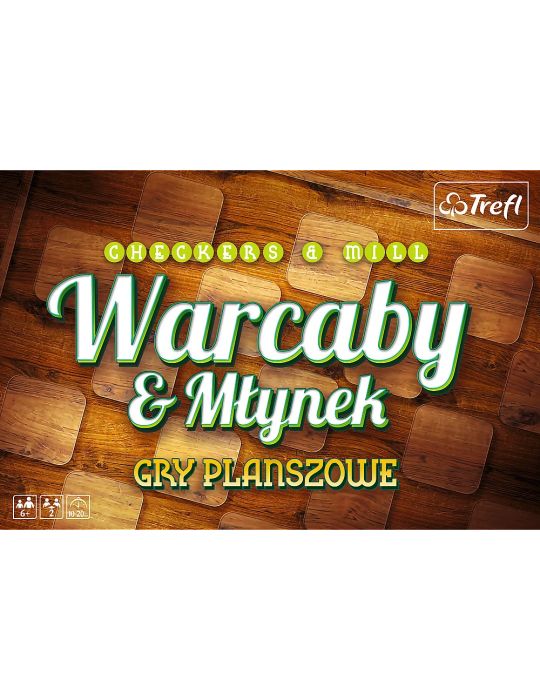 Trefl Gra planszowa Warcaby i Młynek