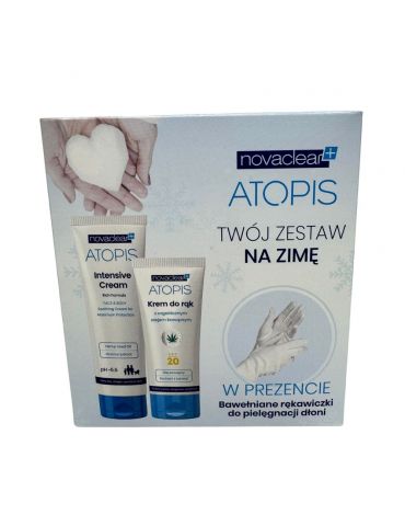 Atopis Zestaw Płyn do mycia twarzy i ciała 200 ml + Szampon z organicznym olejem konopnym 250 ml Novaclear Atopis Zestaw Płyn do mycia twarzy i ciała 200 ml + Szampon z organicznym olejem konopnym 250 ml Novaclear