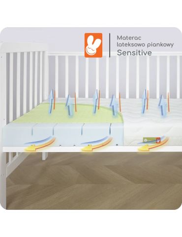 Fiki Miki Materac lateksowo piankowy 120x60 Sensitive