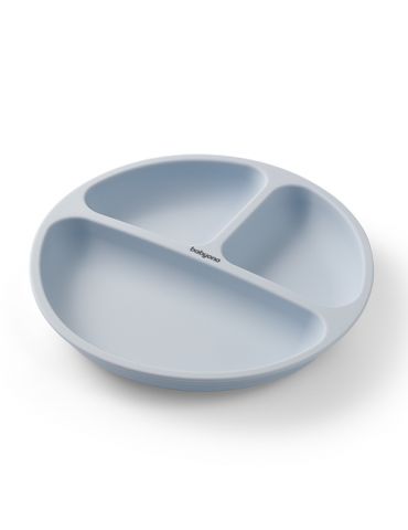 BabyOno Silikonowy talerzyk z przyssawką niebieski