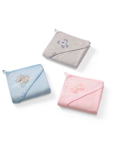 BabyOno Okrycie kąpielowe bambusowe z kapturkiem 100X100cm lisek