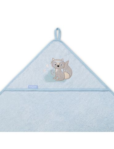 BabyOno Okrycie kąpielowe bambusowe z kapturkiem 100X100cm lisek