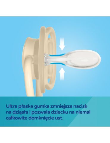 Canpol Babies Smoczek silikonowy symetryczny DentalAir 18m+ Nude 2 szt. niebieski