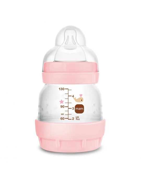 MAM Butelka Anti-Colic Perfect Start 130ml 0m różowa