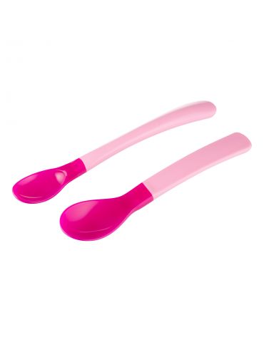 Canpol Babies Zestaw magicznych łyżek zmieniających kolor 2 szt. różowe