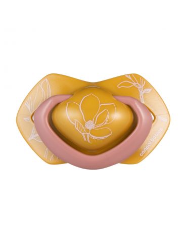 Canpol Babies Smoczek silikonowy symetryczny Light touch GOLD 6-18 m 2 szt. różowy