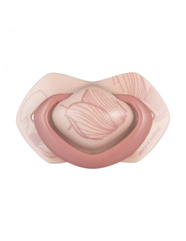 Canpol Babies Smoczek silikonowy symetryczny Light touch GOLD 6-18 m 2 szt. różowy